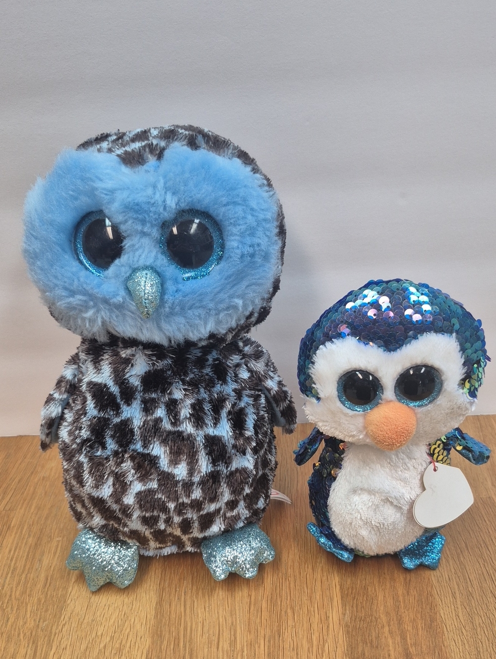 Ty Beanie Boo Owl and Penguin